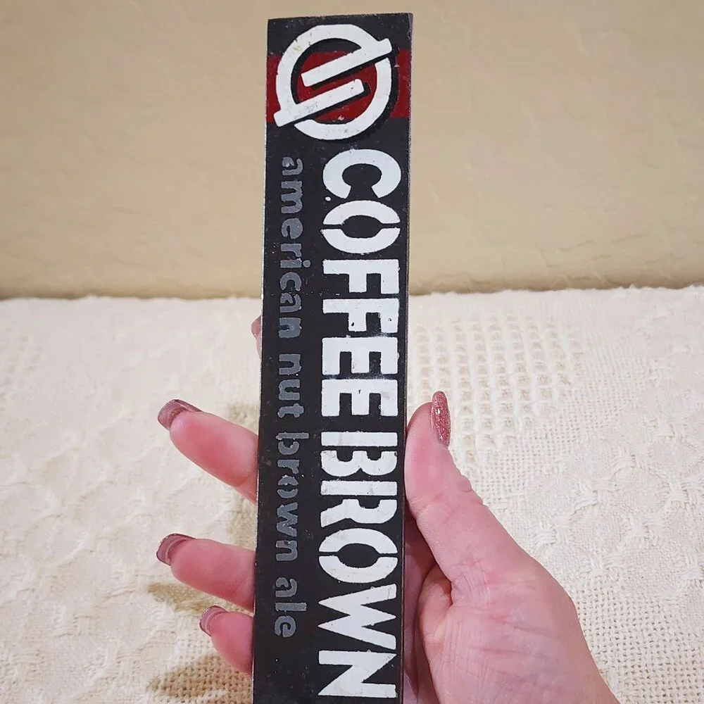 The Shop Beer Co COFFEE BROWN American Nut Brown Ale Metal Beer Pull Tap Handle